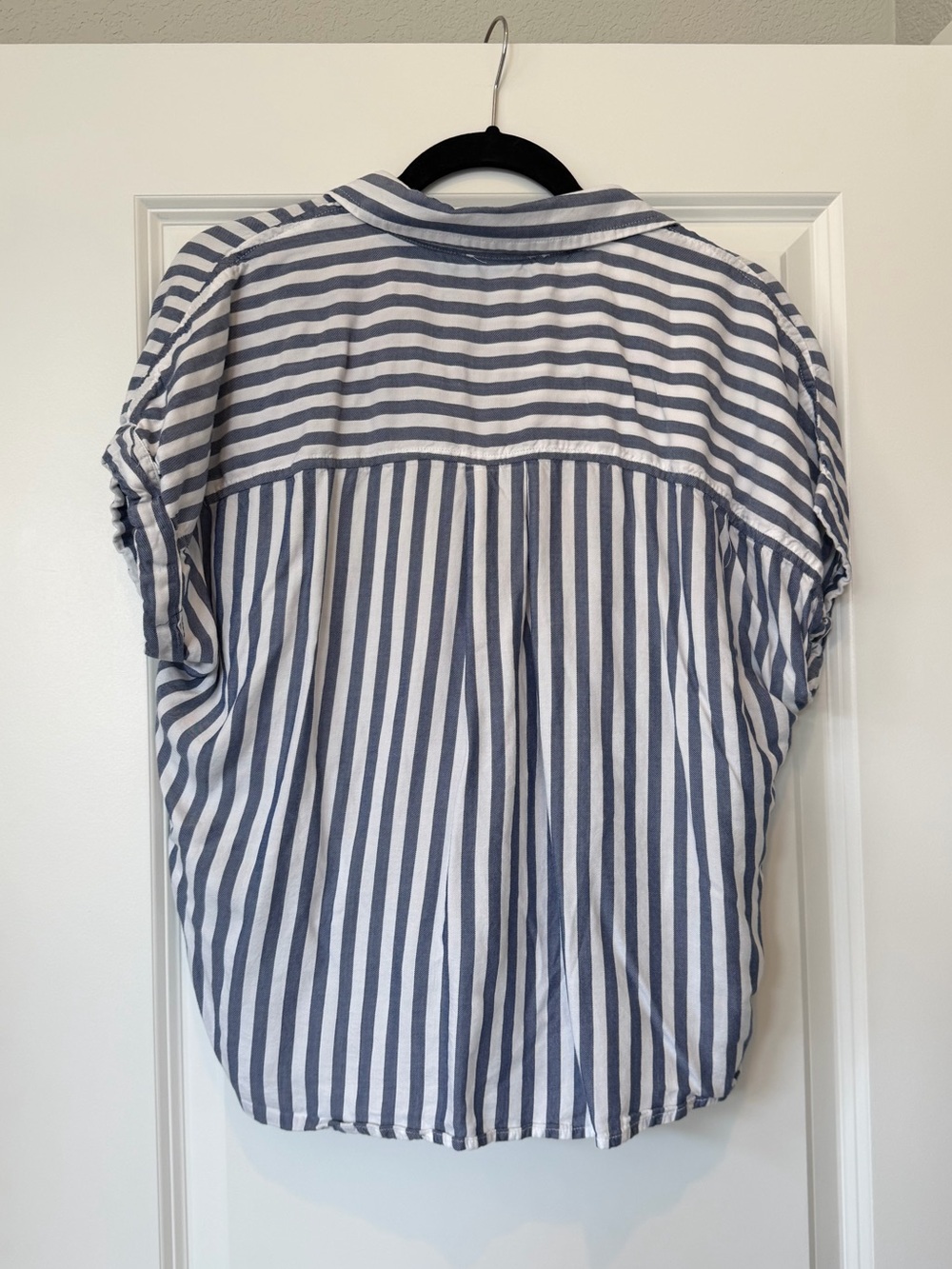 Striped Button Down Shirt - Blue & White - Picture 3 of 3